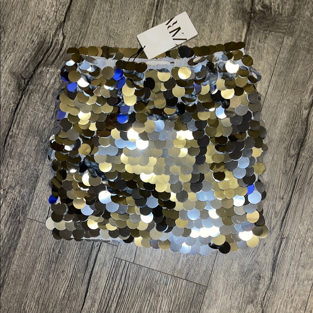 Zara Sequin Skirt - Picture 5 of 10